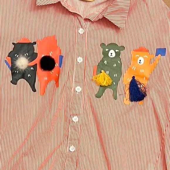 Striped Long Sleeve Blouse by Elf Sack - Picture 2 of 5